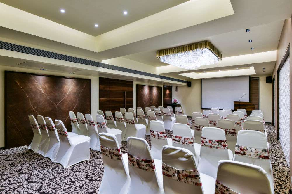 Tunga International Tribune I conference hall setup for a corporate training session in Andheri East